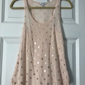 Delia’s blush shimmer dot tank